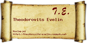 Theodorovits Evelin névjegykártya